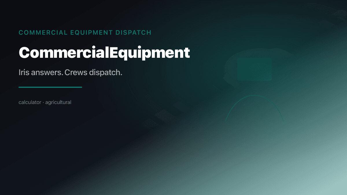 Commercial Equipment Dispatch preview