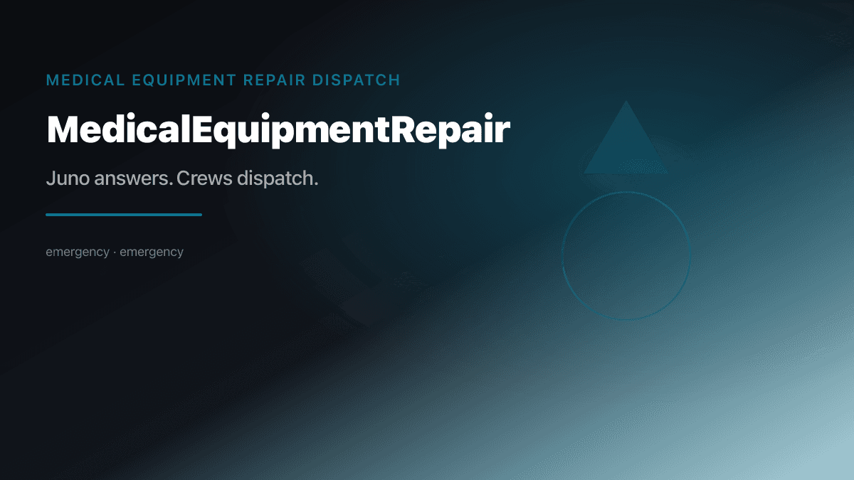 Medical Equipment Repair field work