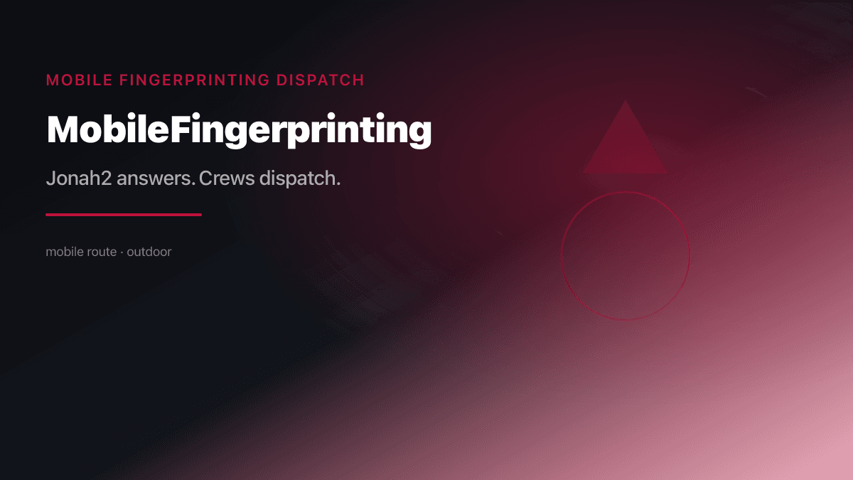 Mobile Fingerprinting Dispatch preview