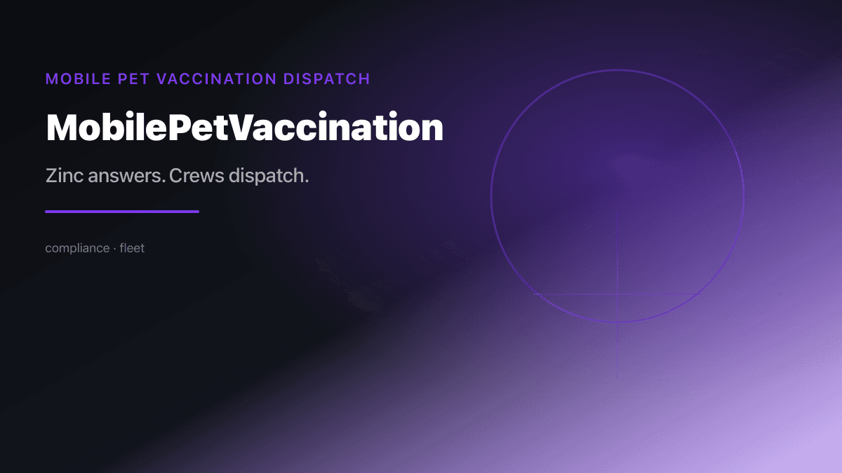 Mobile Pet Vaccination Dispatch preview