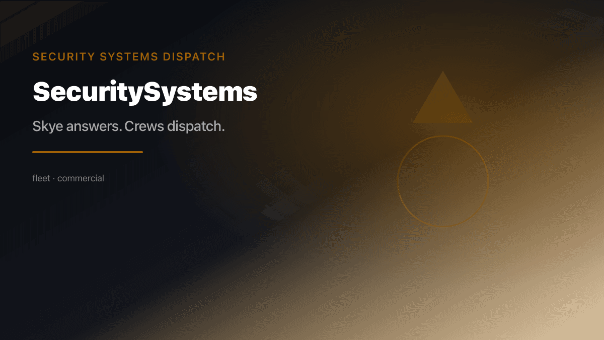 Security Systems Dispatch preview